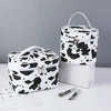 Cute Cow Printed Makeup Bag with Large Capacity and Zipper Closure