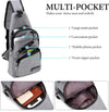 Varlivoo Fashion Men Sling Bag Chest Bag Shoulder Bags Crossbody Bag Daypack Travel Hiking Waterproof Polyester Sling Backpack