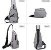 Varlivoo Fashion Men Sling Bag Chest Bag Shoulder Bags Crossbody Bag Daypack Travel Hiking Waterproof Polyester Sling Backpack