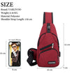 Varlivoo Fashion Men Sling Bag Chest Bag Shoulder Bags Crossbody Bag Daypack Travel Hiking Waterproof Polyester Sling Backpack