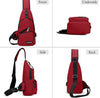 Varlivoo Fashion Men Sling Bag Chest Bag Shoulder Bags Crossbody Bag Daypack Travel Hiking Waterproof Polyester Sling Backpack