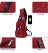 Varlivoo Fashion Men Sling Bag Chest Bag Shoulder Bags Crossbody Bag Daypack Travel Hiking Waterproof Polyester Sling Backpack