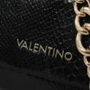 Mario Valentino Friends Foldover Bag with Chain Strap in Black Snake