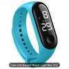 Unisex LED Touch Screen Electronic Watch For Outdoor, Silicone Band Sports Digital Watch