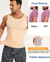 JUNLAN Men's Compression Slimming Tummy Control Body Shaper Tank Top Vest Undershirt