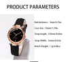 1pc Round Pointer Quartz Analog Watch with PU Leather Strap & 1pc Bracelet