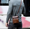Men's Adjustable Genuine Leather Business Casual Shoulder Crossbody Bag