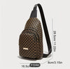 Leopard Pattern Sling Chest Bag, Multi Zipper Crossbody Bag, Casual Shoulder Purses For Streetwear