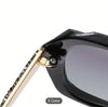 Rhinestone Oversized Polarized Trendy Gradient Lens Women's Sunglasses