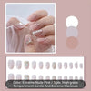 Oval Rhinestone Nude Pink Short Press On Ballerina Nails