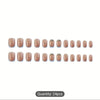 24pcs Blue French Tip Press On Nails, Short Square Fake Nails Nude Glue On Nails, Glossy Full Cover Bling Rhinestone False Nails For Women And Girls