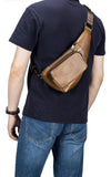 Men's Genuine Leather Shoulder Crossbody Sling Bag