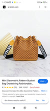 Mini Geometric Pattern Bucket Bag