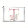 Simple Lettered Portable Pattern Cosmetic or Toiletry Storage Bag for Travel with Zipper